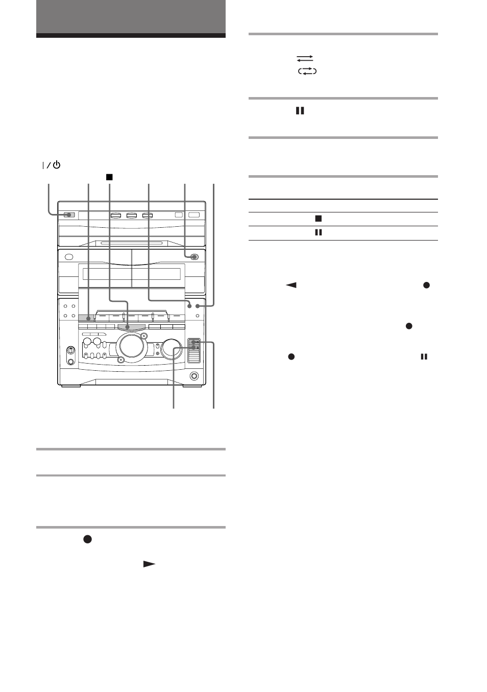 Recording on a tape manually, The tape deck | Sony MHC-GRX8 User Manual | Page 25 / 52