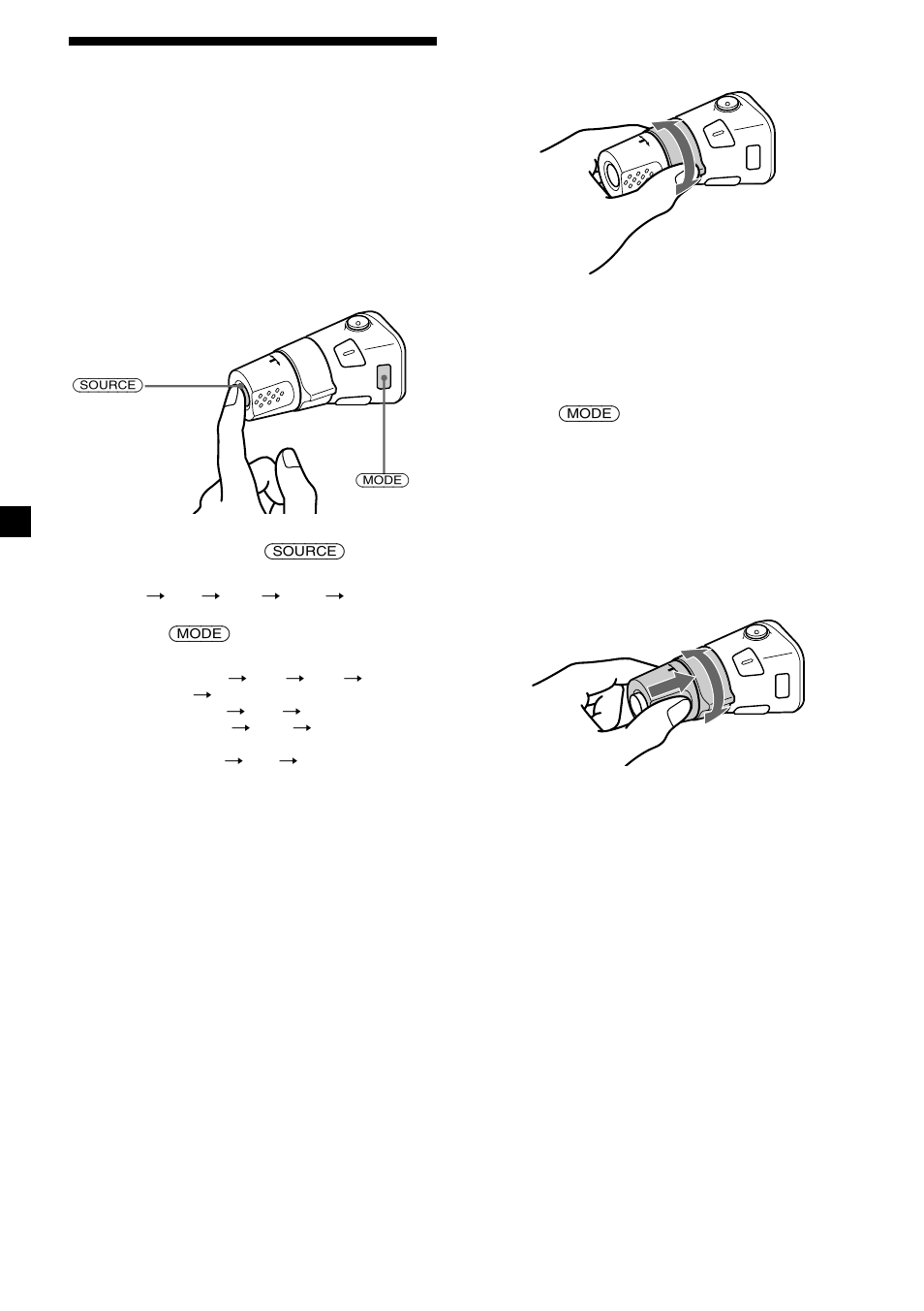 16 using the rotary commander | Sony XR-M550 User Manual | Page 16 / 100