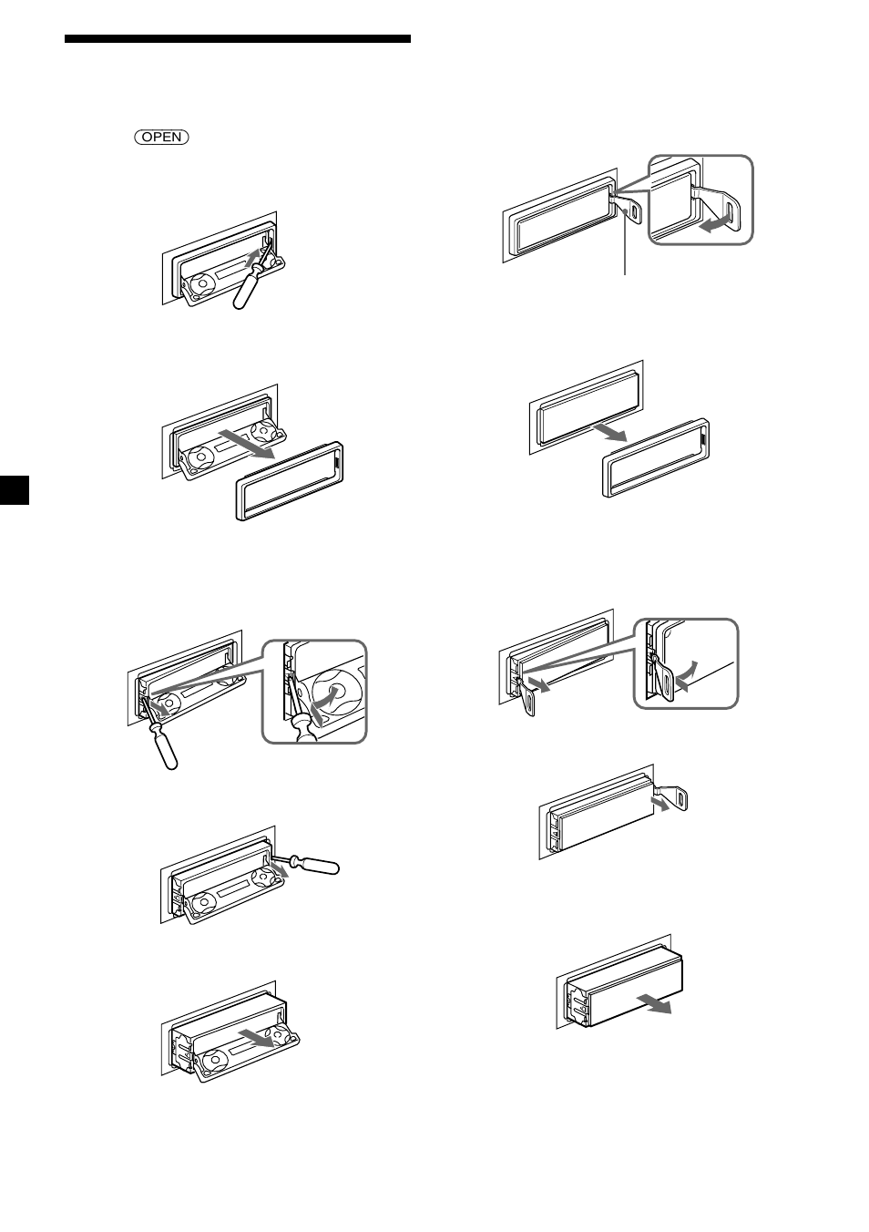 Dismounting the unit | Sony XR-M550 User Manual | Page 30 / 100