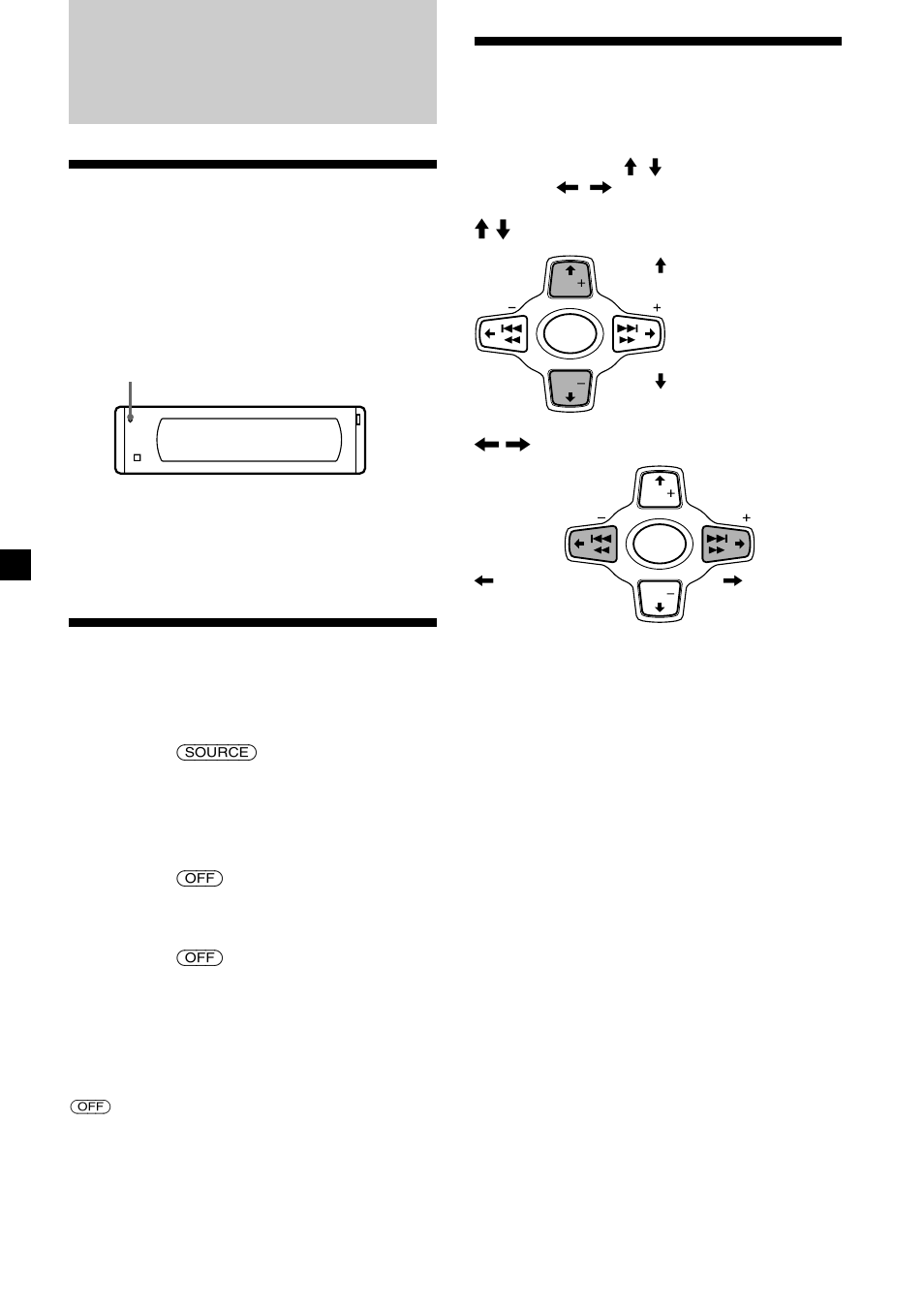 Préparation, Réinitialisation de l’appareil, Mise sous/hors tension de l’appareil | Utilisation du menu | Sony XR-M550 User Manual | Page 40 / 100