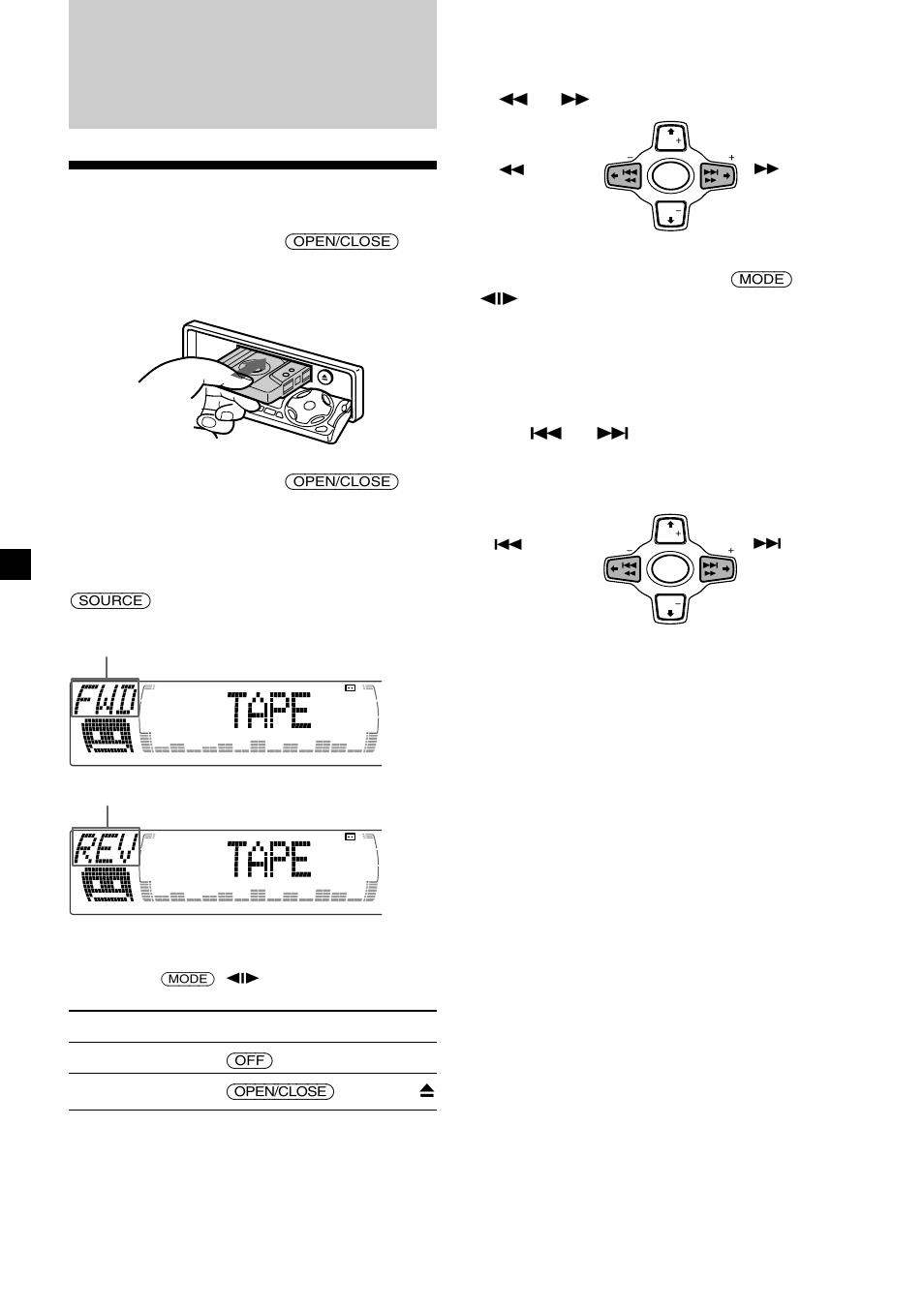 Lecteur de cassettes, Ecouter une cassette, Avance rapide de la bande | Sony XR-M550 User Manual | Page 42 / 100