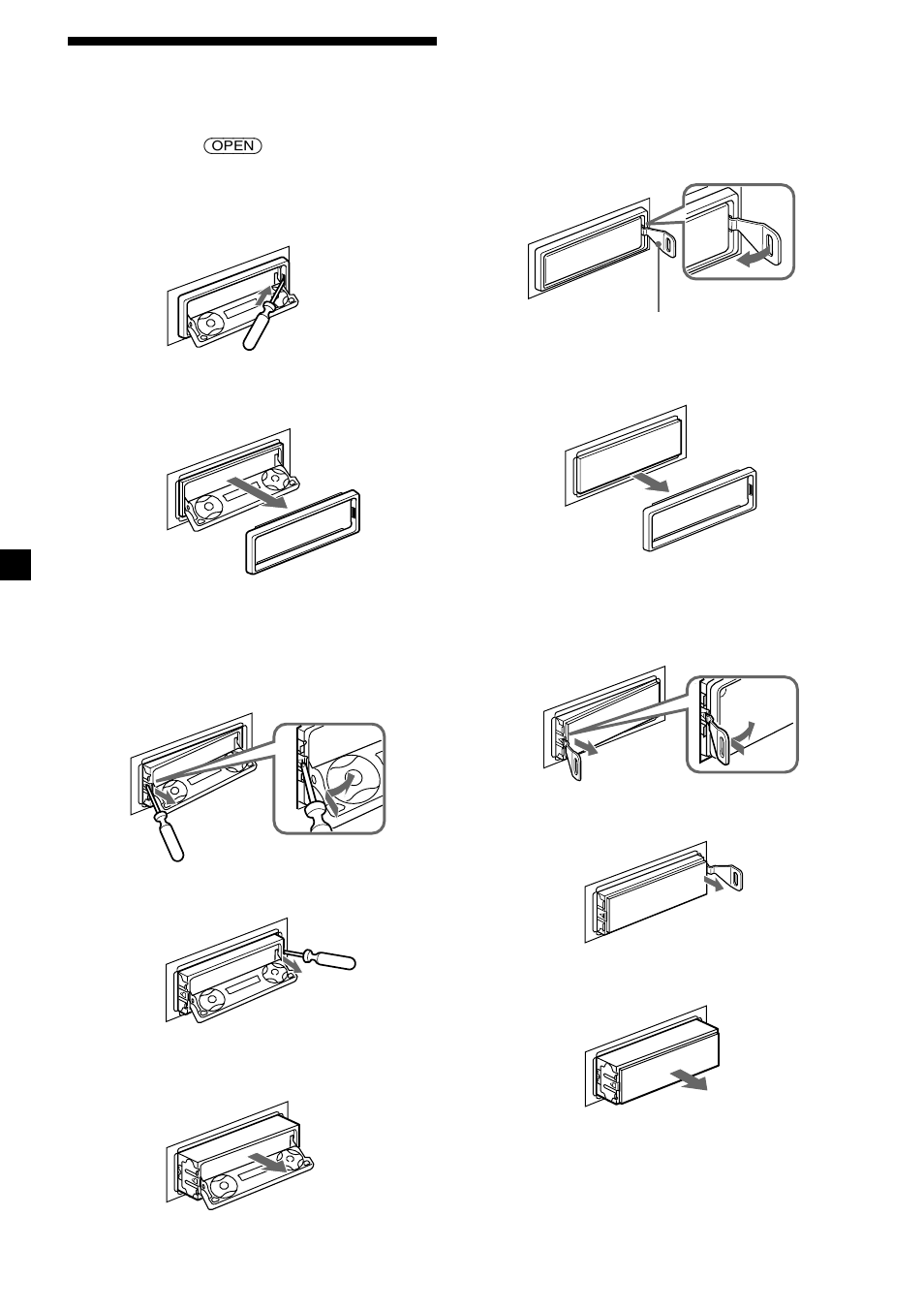 Démontage de l’appareil | Sony XR-M550 User Manual | Page 62 / 100