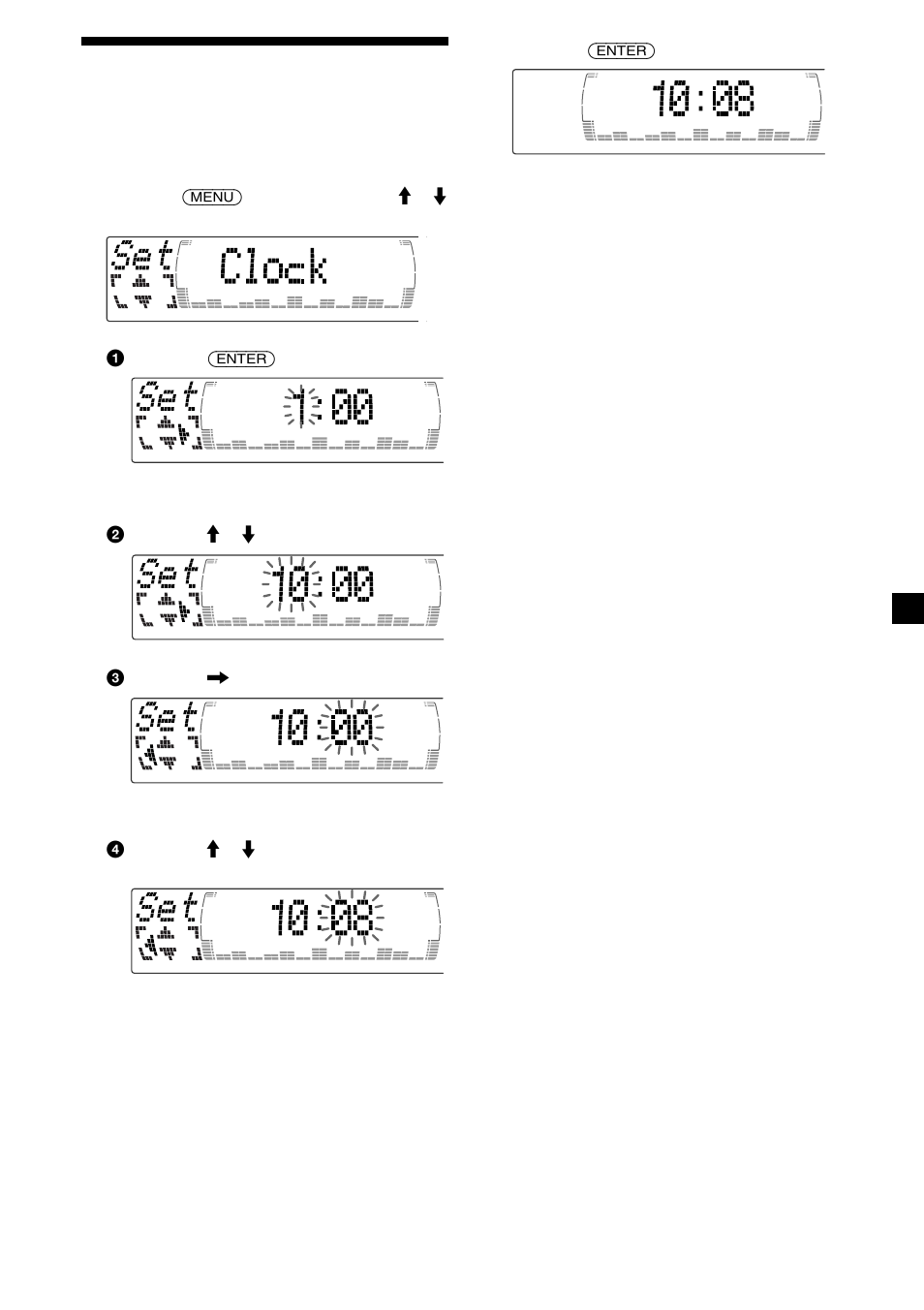 9ajuste del reloj | Sony XR-M550 User Manual | Page 73 / 100