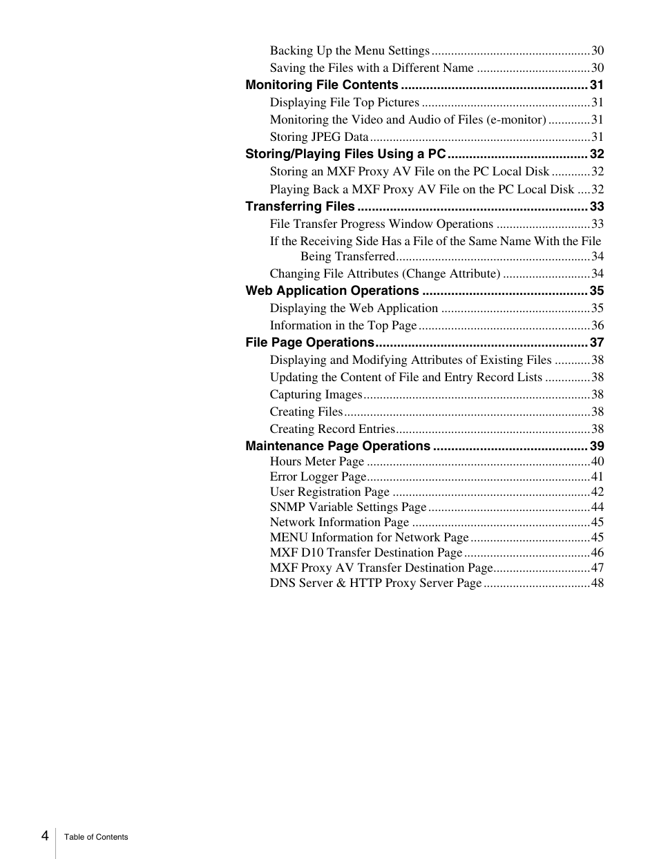 Sony BKMW-E3000 User Manual | Page 4 / 50
