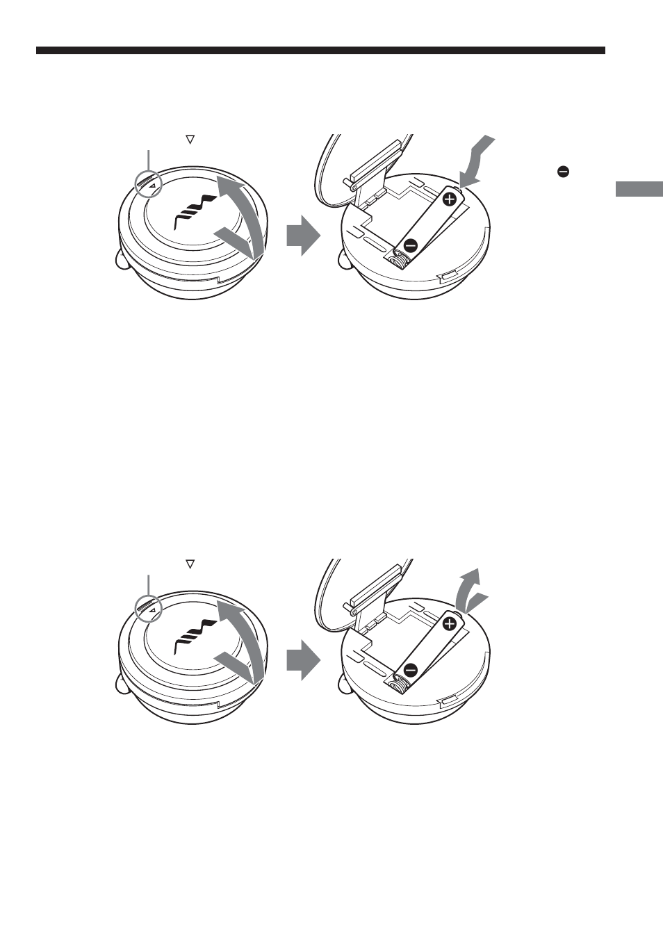 Step 2: insert a battery | Sony AZ-HS1 User Manual | Page 7 / 20