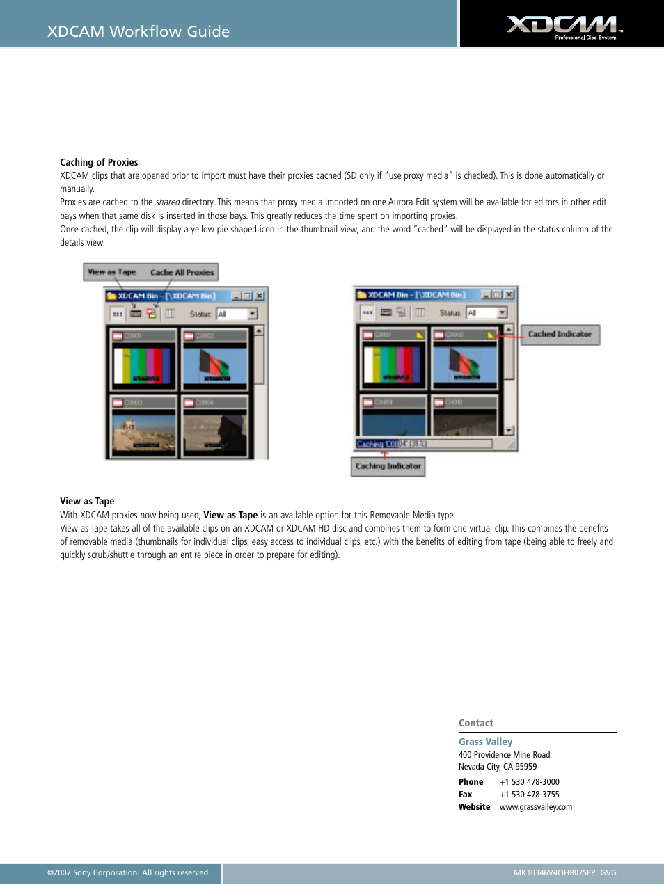 Xdcam workflow guide | Sony XDCAM User Manual | Page 14 / 28