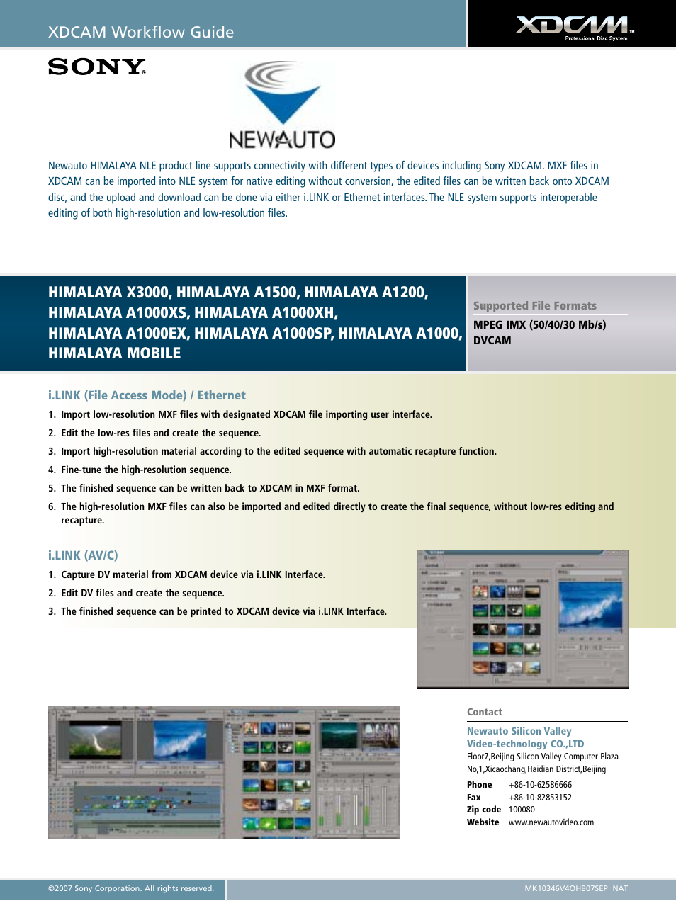 Xdcam workflow guide | Sony XDCAM User Manual | Page 19 / 28