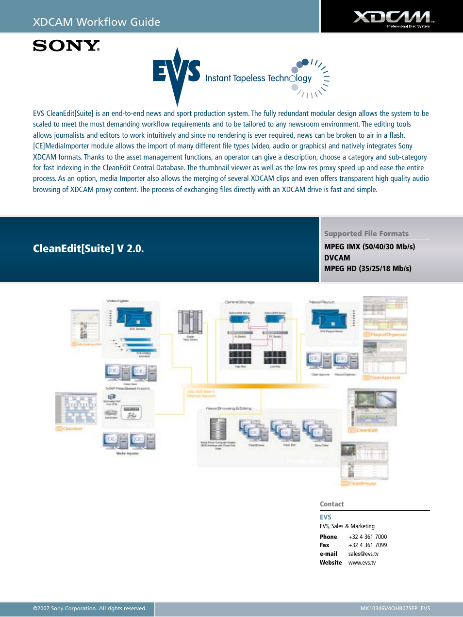 Xdcam workflow guide, Cleanedit[suite] v 2.0 | Sony XDCAM User Manual | Page 8 / 28