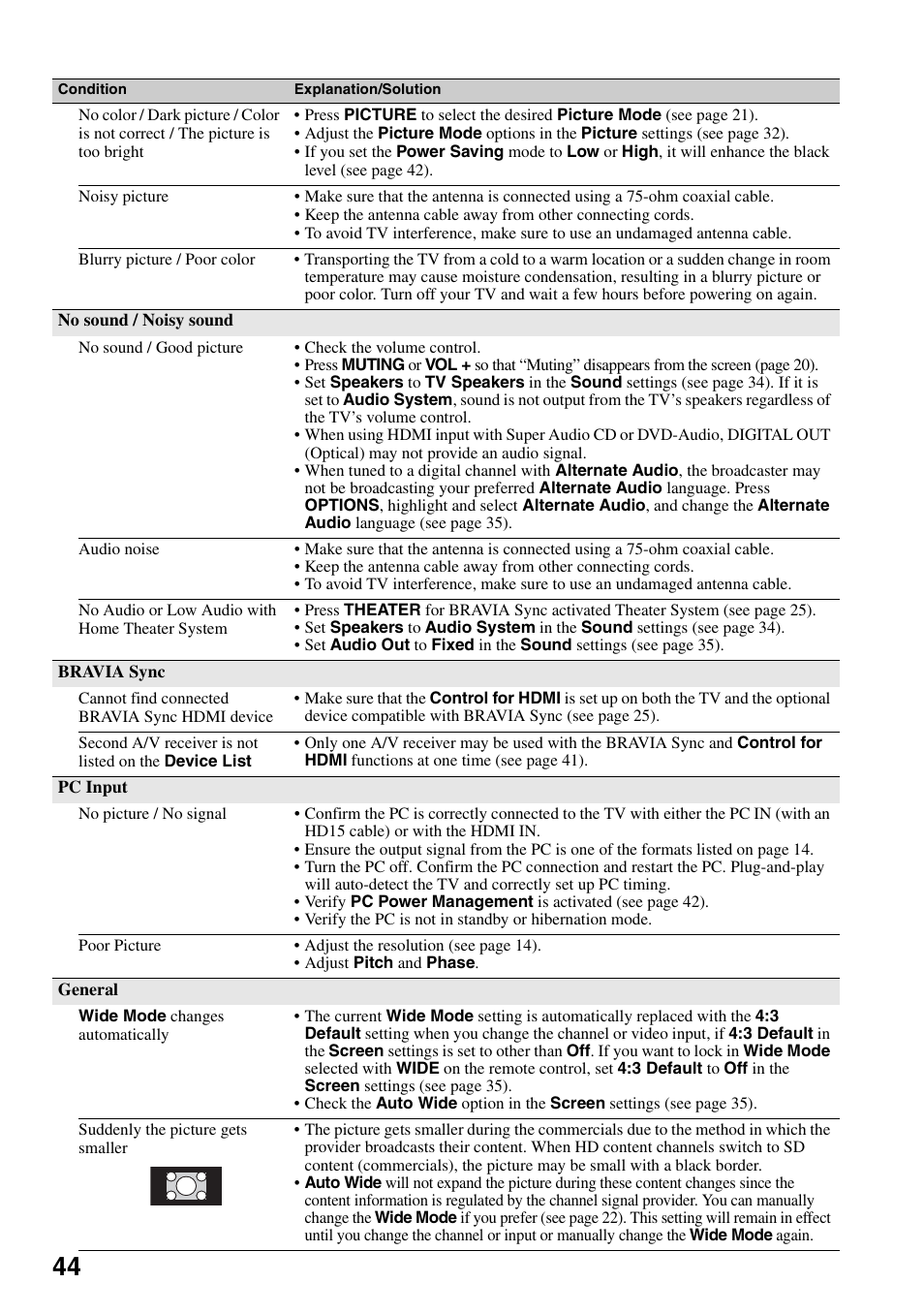Sony FOUND NOT KDL-52V4100 User Manual | Page 44 / 48