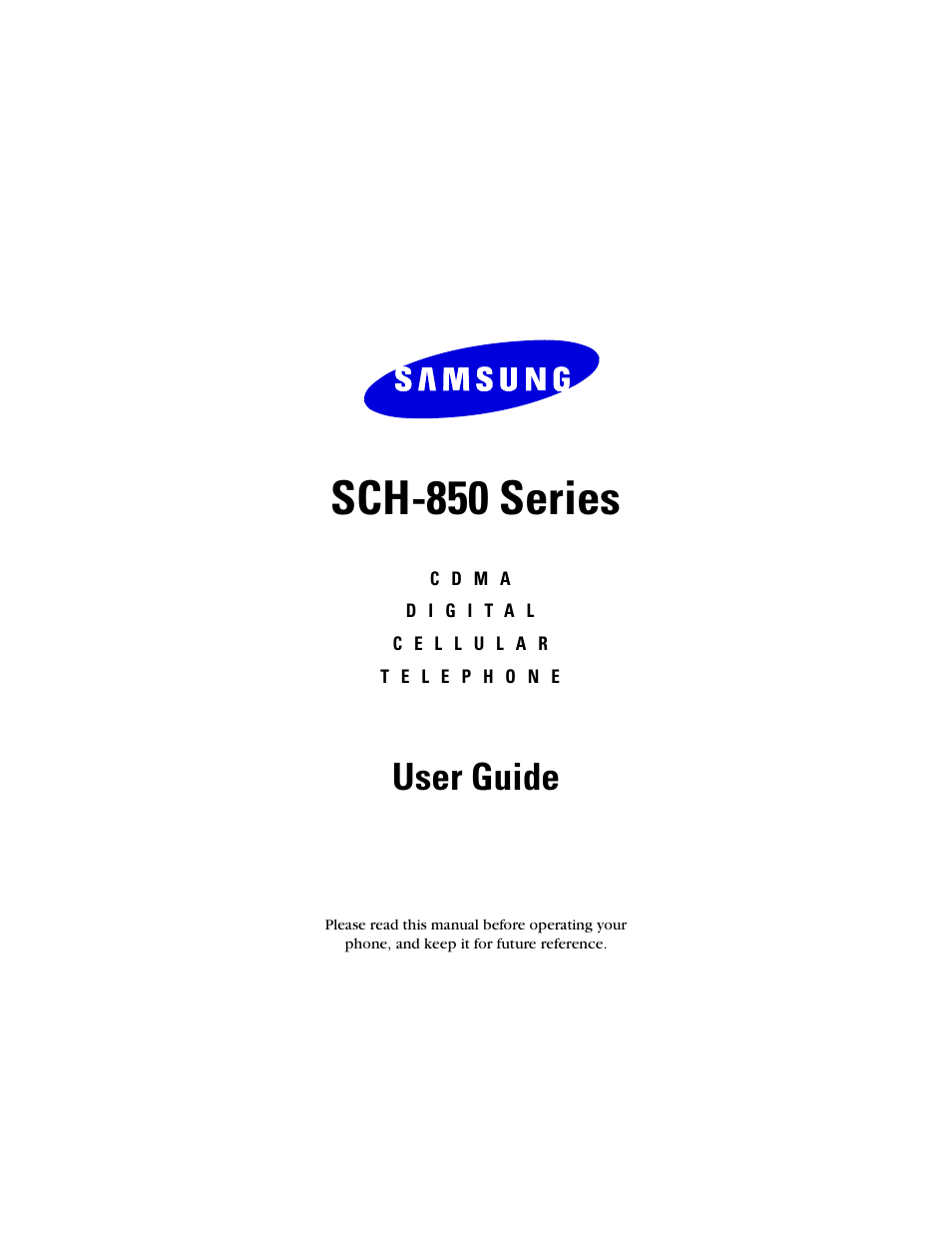 Samsung SCH-850 User Manual | 134 pages