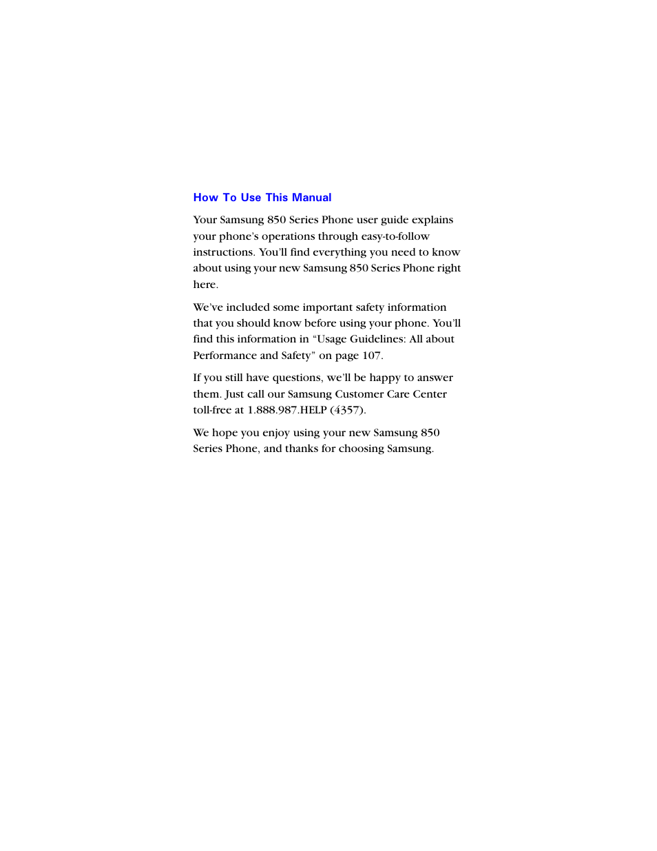 How to use this manual | Samsung SCH-850 User Manual | Page 5 / 134