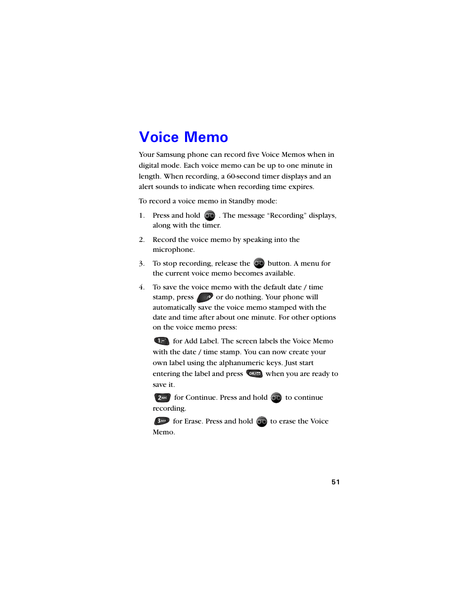 Voice memo, 8qkeg /goq | Samsung SCH-850 User Manual | Page 63 / 134