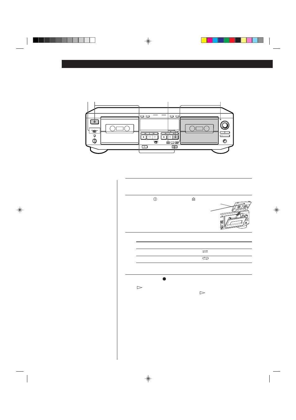 Grabación de cintas, Operaciones básicas, Ajuste direction mode | Sony TC-WE525 User Manual | Page 38 / 68