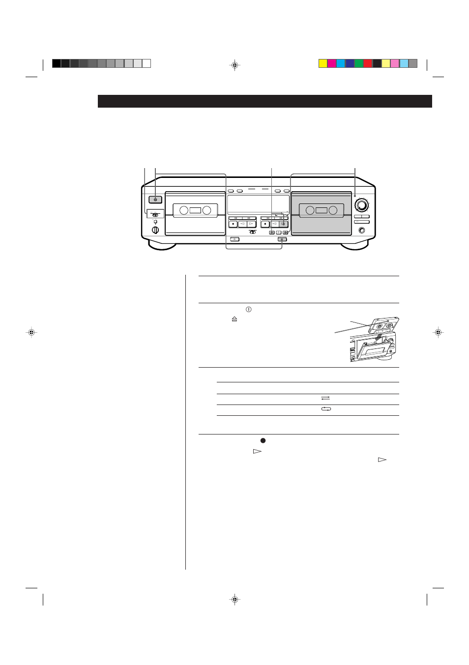 Gravação de cassetes, Operações básicas, Ajuste direction mode | Sony TC-WE525 User Manual | Page 54 / 68