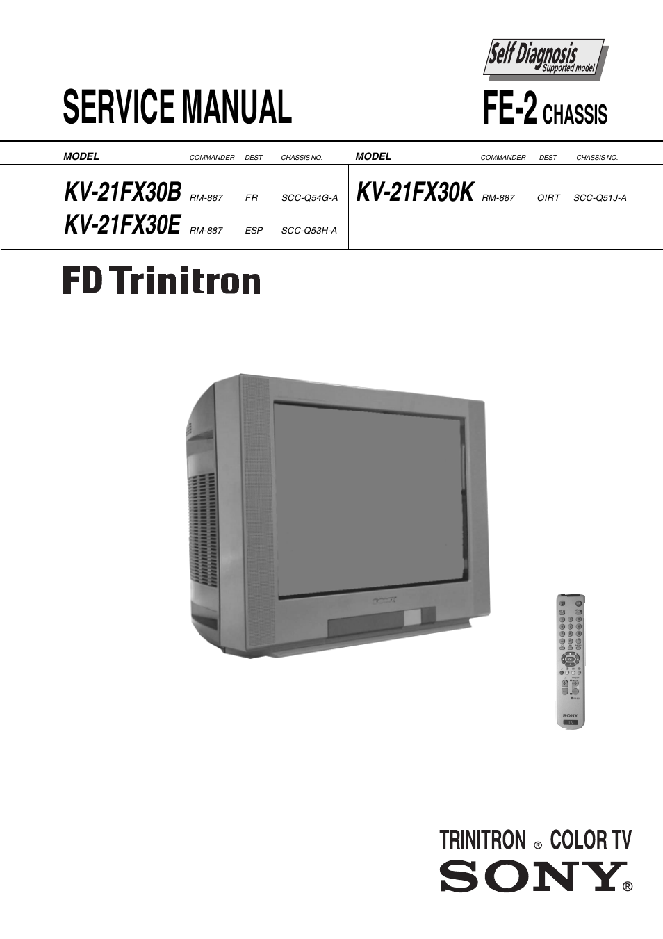 Sony FD TRINITRON KV-21FX30E User Manual | 45 pages