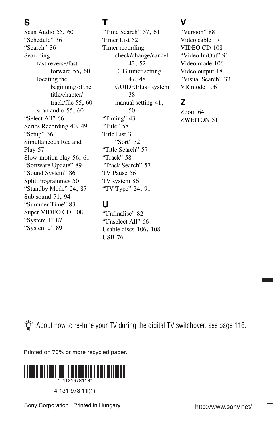 Sony 4-131-978-11(1) User Manual | Page 120 / 120