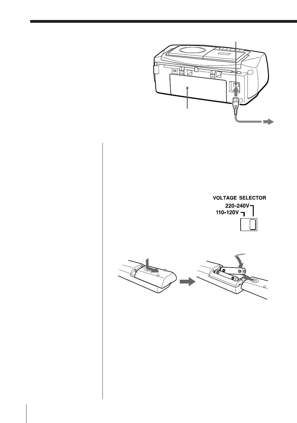 Choosing the power sources | Sony CFD-V37L User Manual | Page 18 / 56