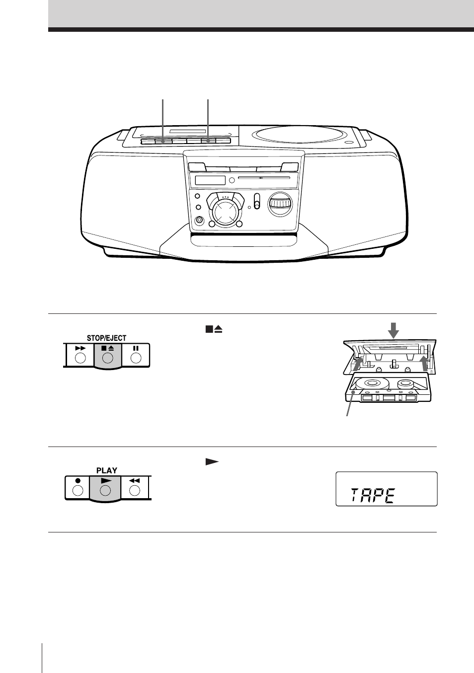 Reproducción de cintas | Sony CFD-V37L User Manual | Page 36 / 56