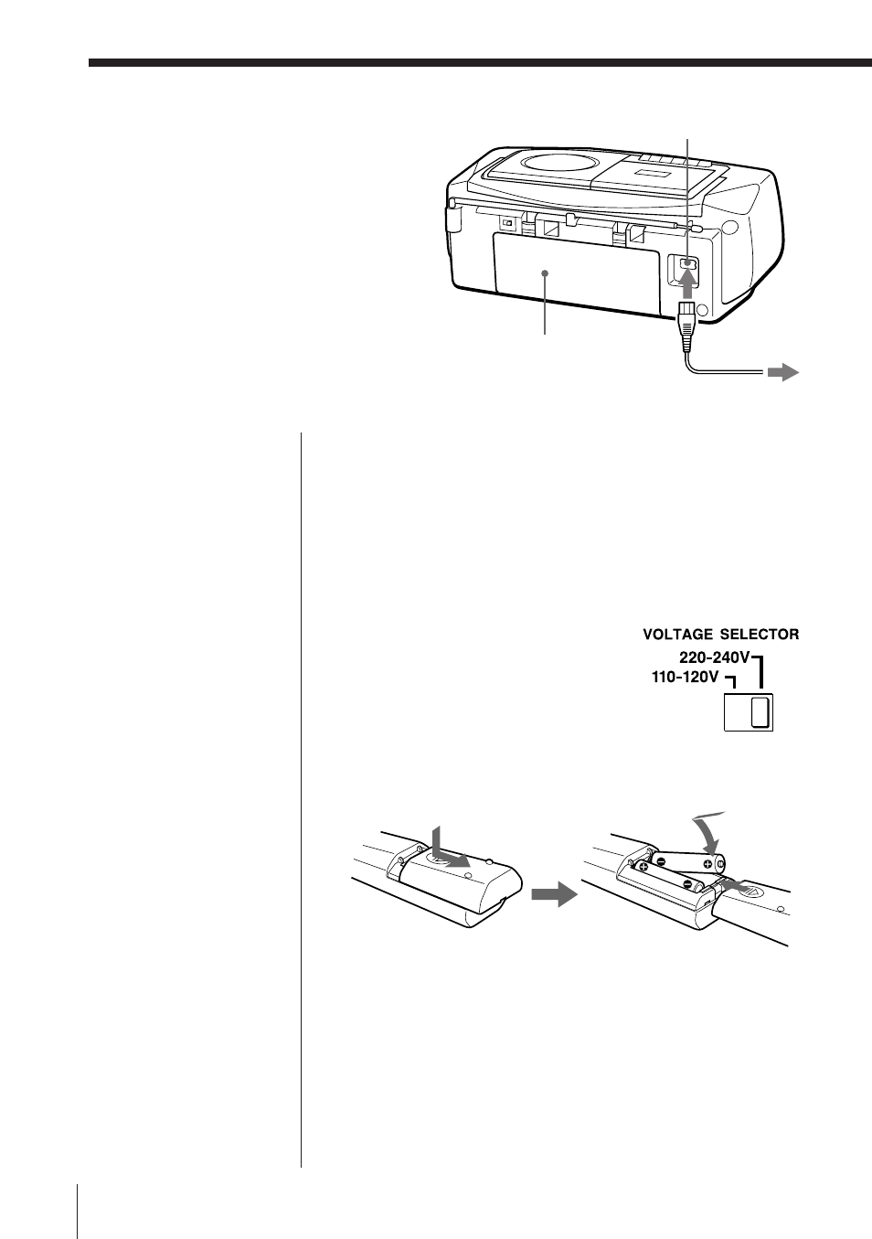 Selección de la fuente de alimentación | Sony CFD-V37L User Manual | Page 46 / 56