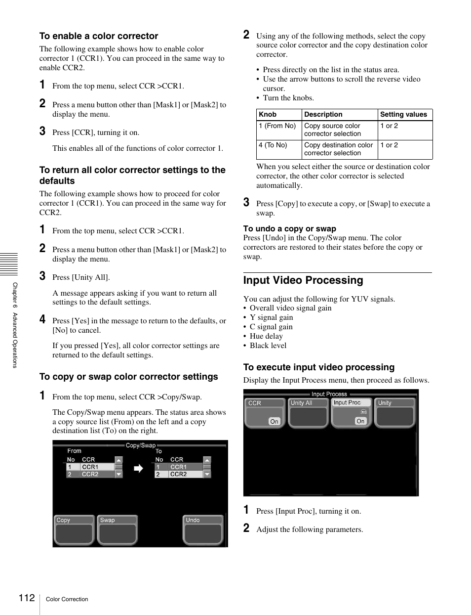 Input video processing | Sony MKS-2010 User Manual | Page 112 / 200