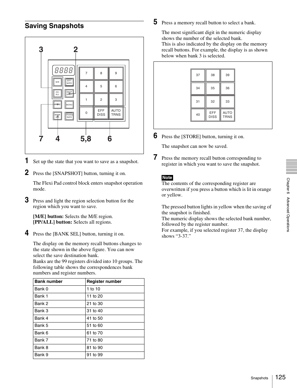 Saving snapshots | Sony MKS-2010 User Manual | Page 125 / 200