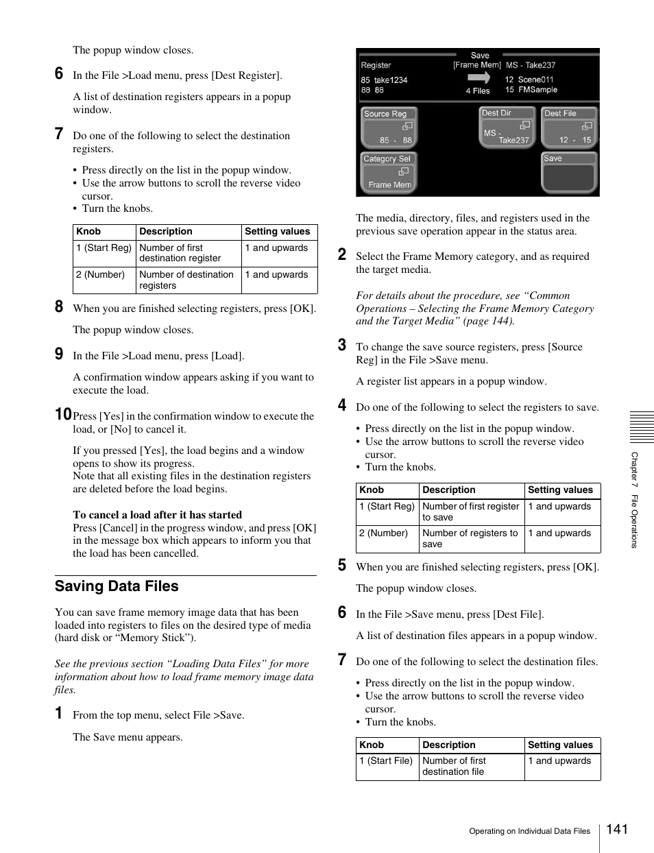 Saving data files | Sony MKS-2010 User Manual | Page 141 / 200