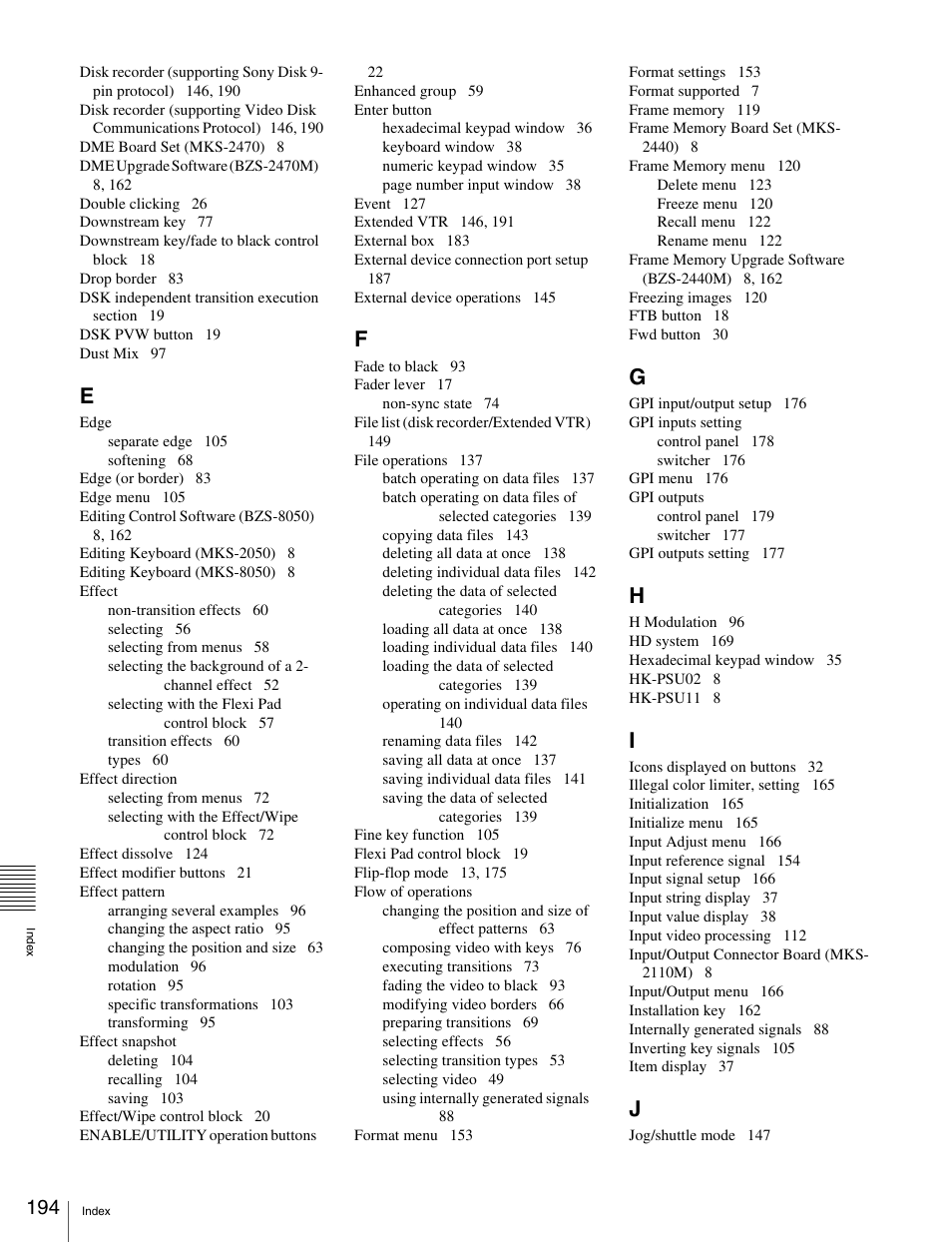 Sony MKS-2010 User Manual | Page 194 / 200