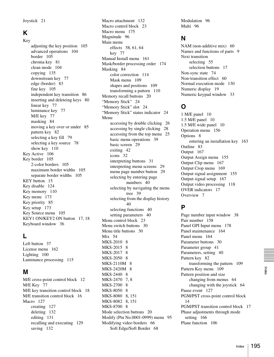 Sony MKS-2010 User Manual | Page 195 / 200