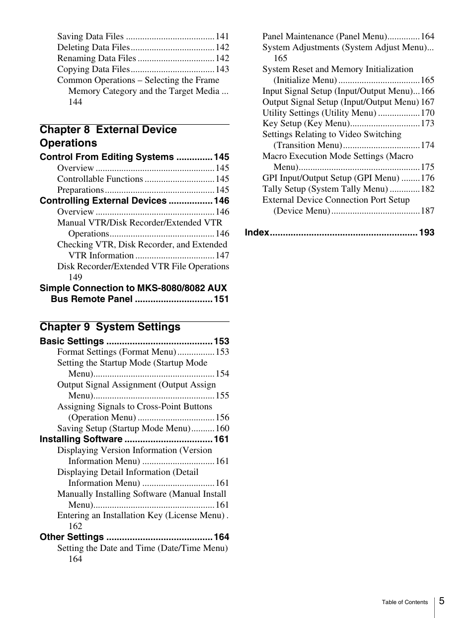 Sony MKS-2010 User Manual | Page 5 / 200