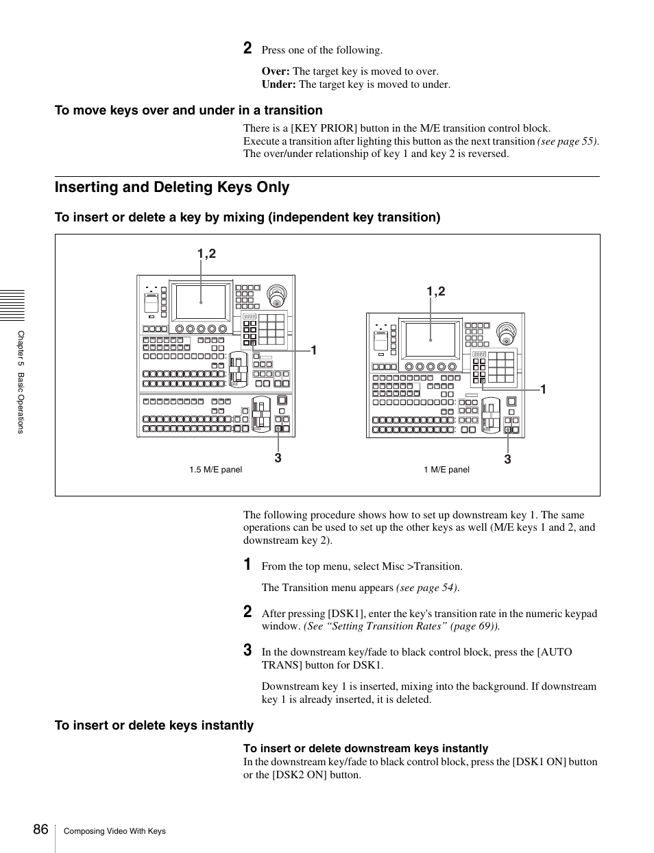 Inserting and deleting keys only | Sony MKS-2010 User Manual | Page 86 / 200