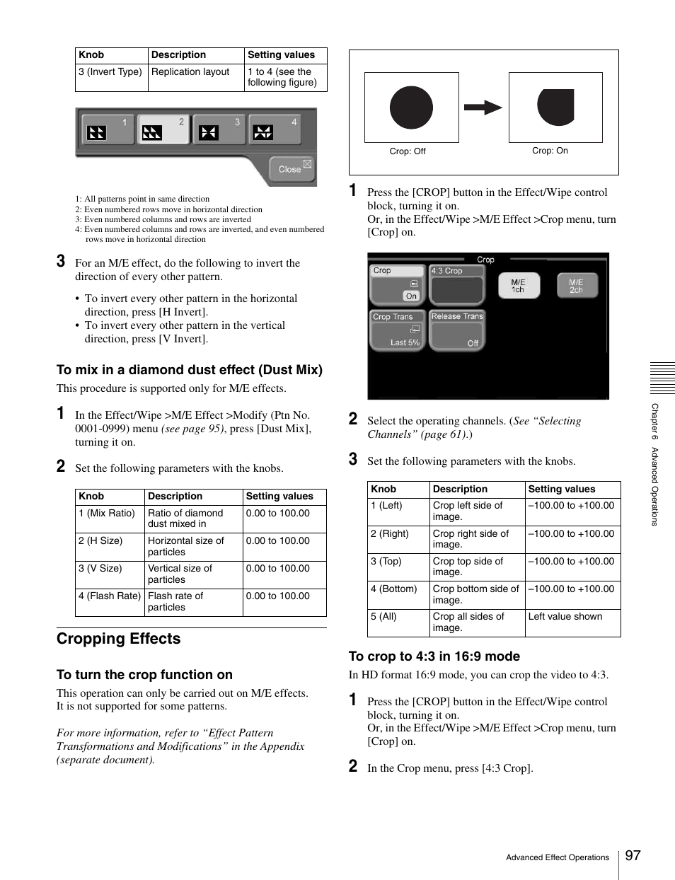 Cropping effects | Sony MKS-2010 User Manual | Page 97 / 200