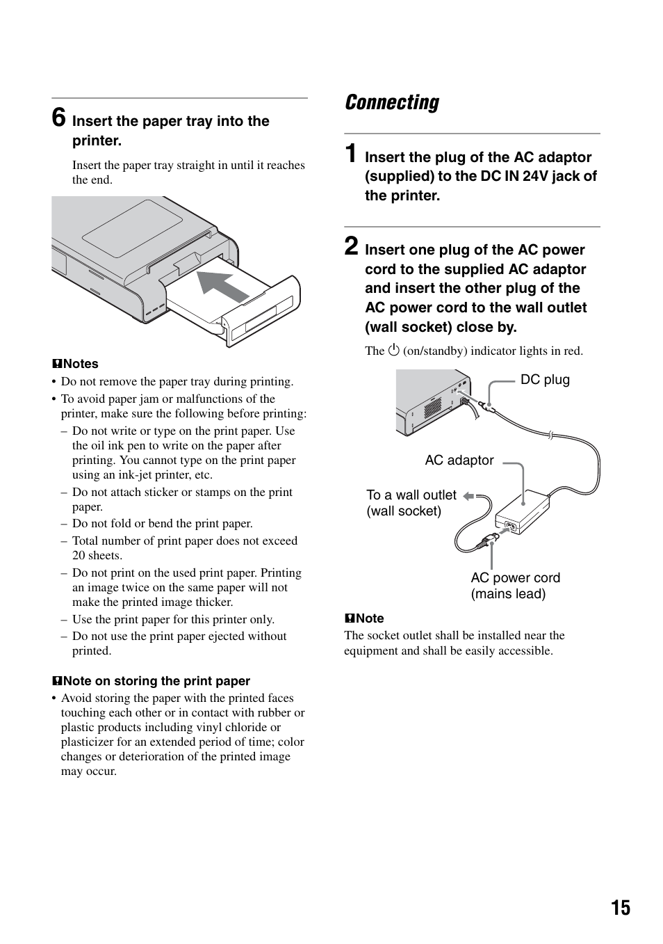 Connecting | Sony DPP-FPHD1 User Manual | Page 15 / 32