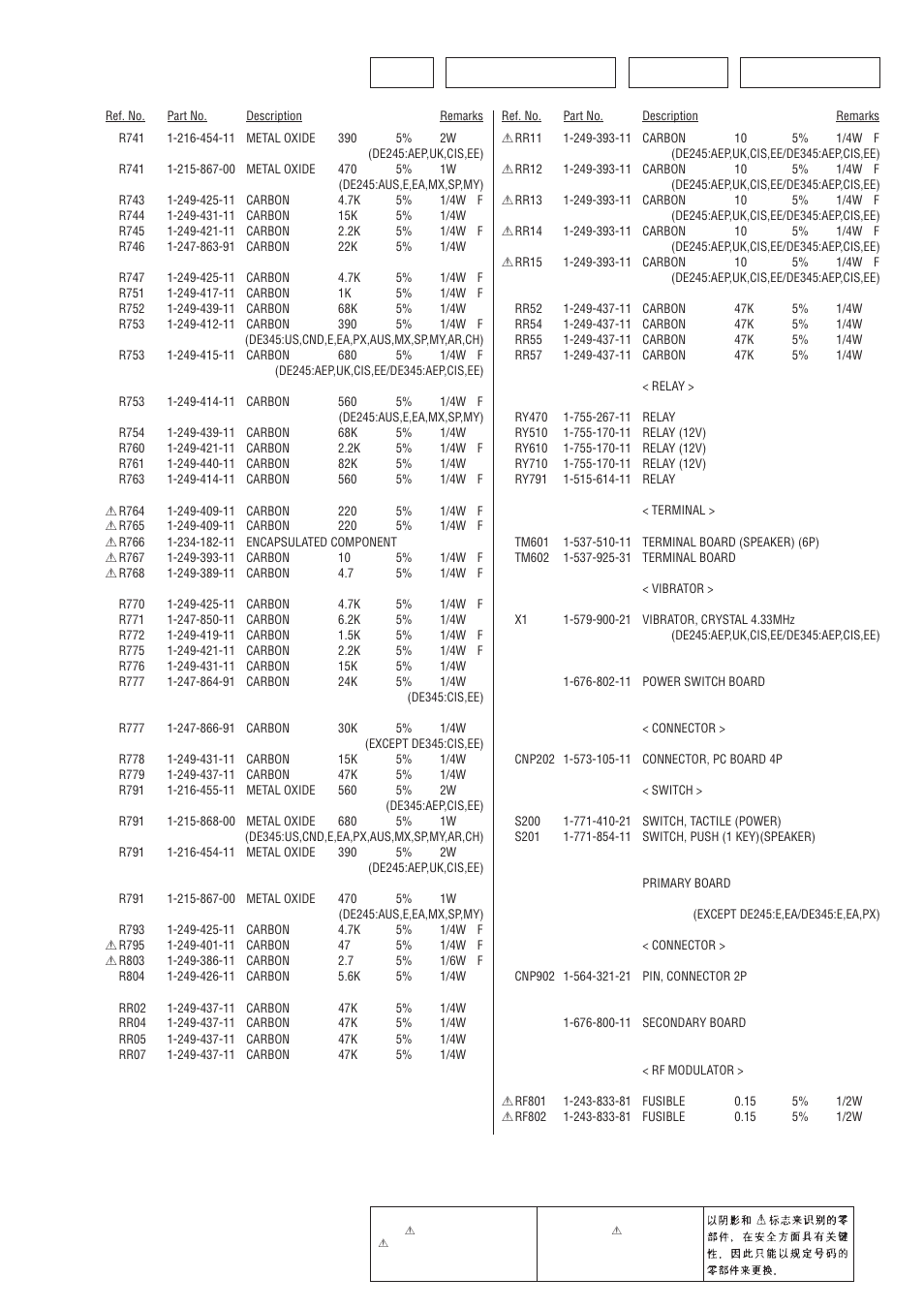 Main power switch primary secondary | Sony STR-DE345 User Manual | Page 29 / 32