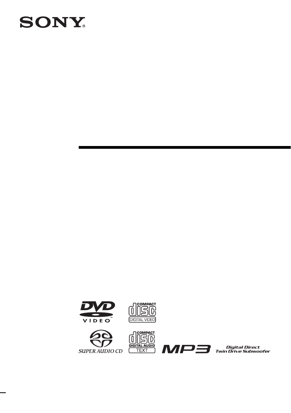 Sony DAV-SR4W User Manual | 108 pages