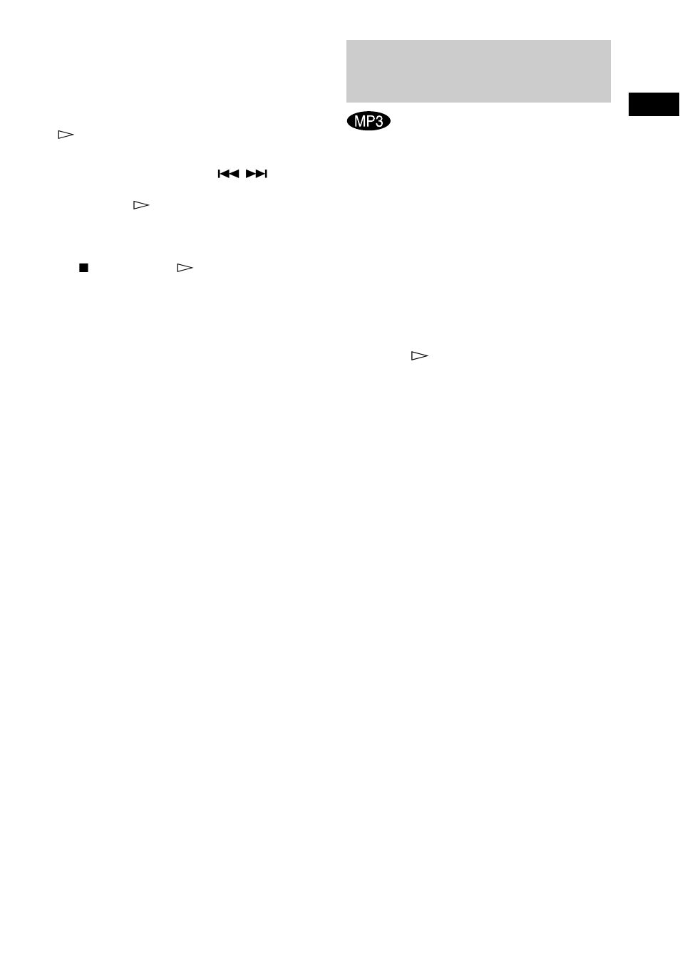 Playing an mp3 audio track | Sony DAV-SR4W User Manual | Page 37 / 108