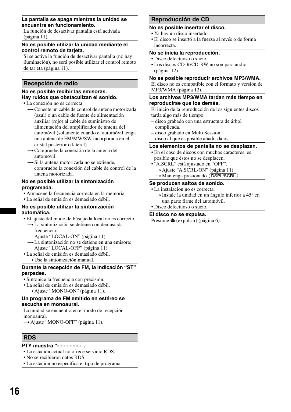 Sony CDX-GT292 User Manual | Page 32 / 36