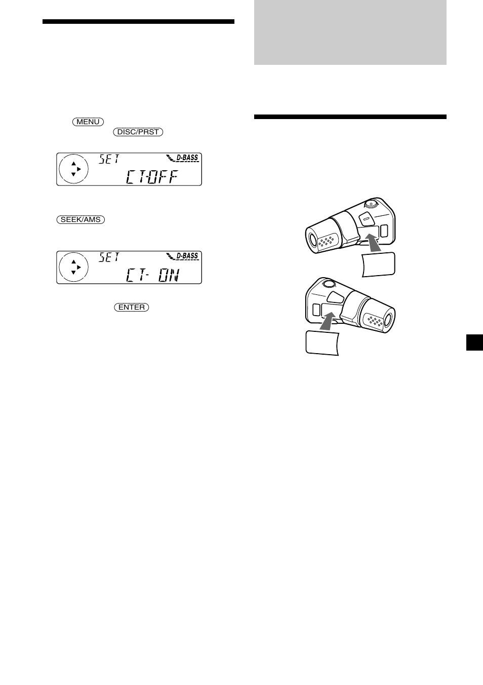 Outras funções, Colocar as etiquetas no comando rotativo, Acerto automático do relógio | Sony MDX-C6400R User Manual | Page 111 / 152