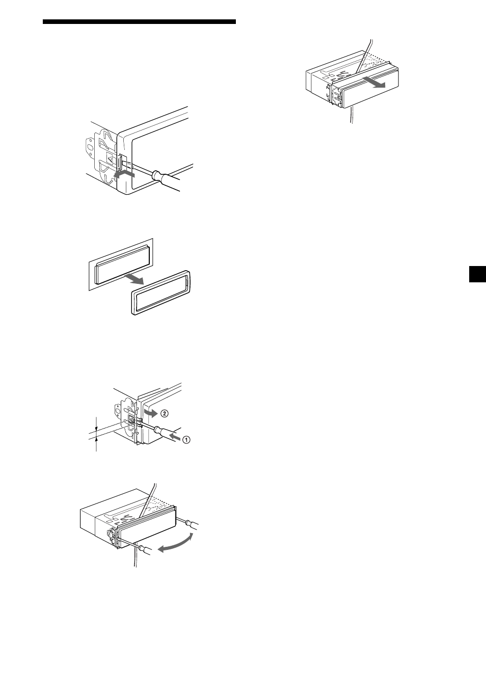 Dismounting the unit | Sony MDX-C6400R User Manual | Page 27 / 152