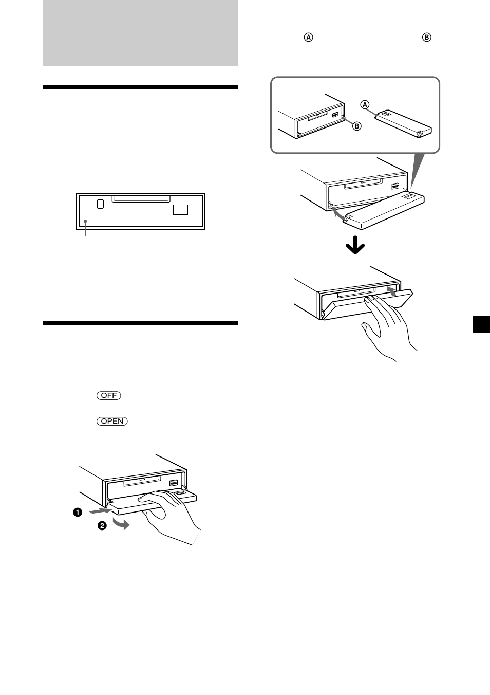 Komma igång, Återställa enheten, Ta bort frontpanelen | Sony MDX-C6400R User Manual | Page 67 / 152