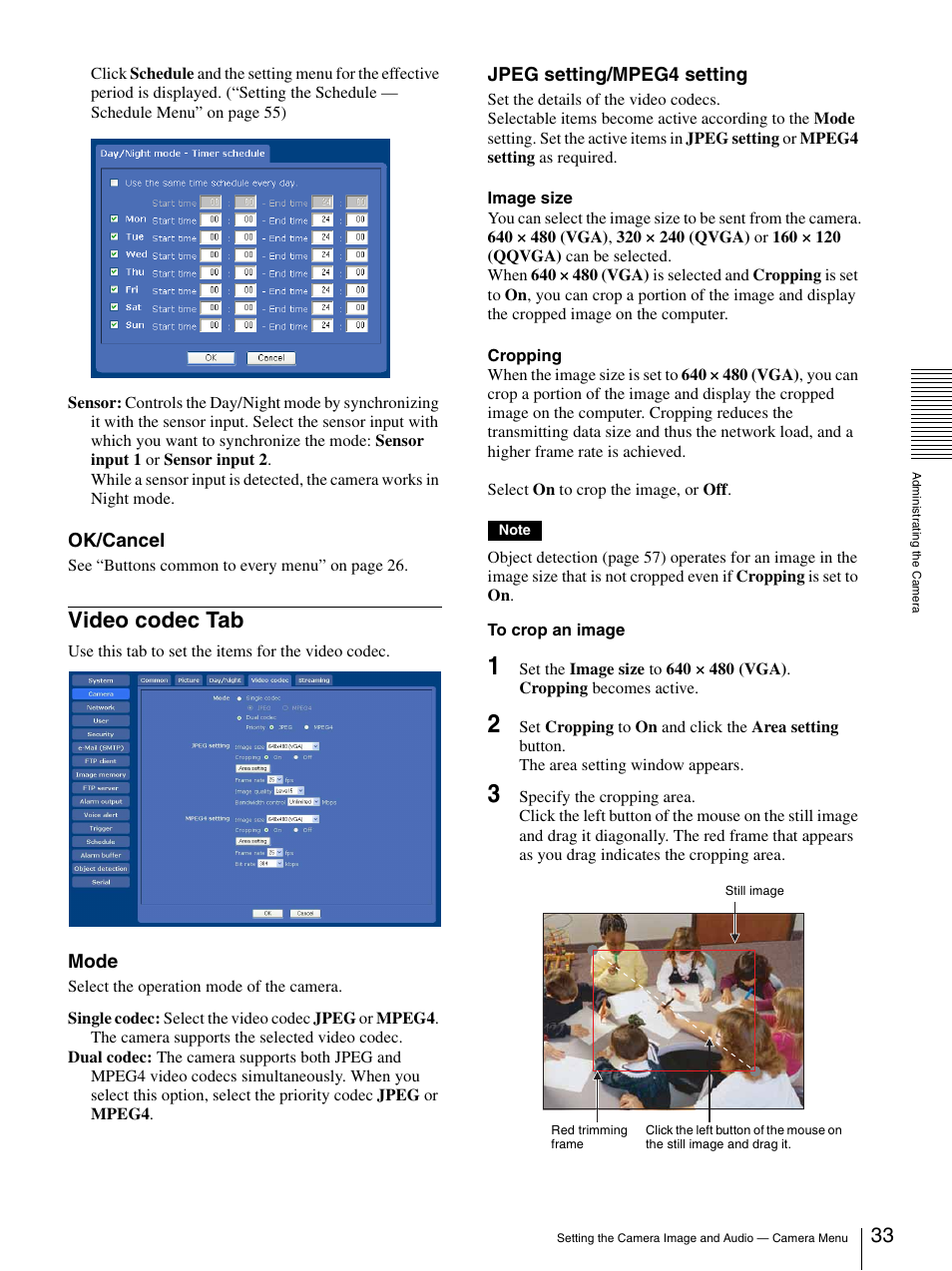Video codec tab | Sony SNC-CS50N User Manual | Page 33 / 87