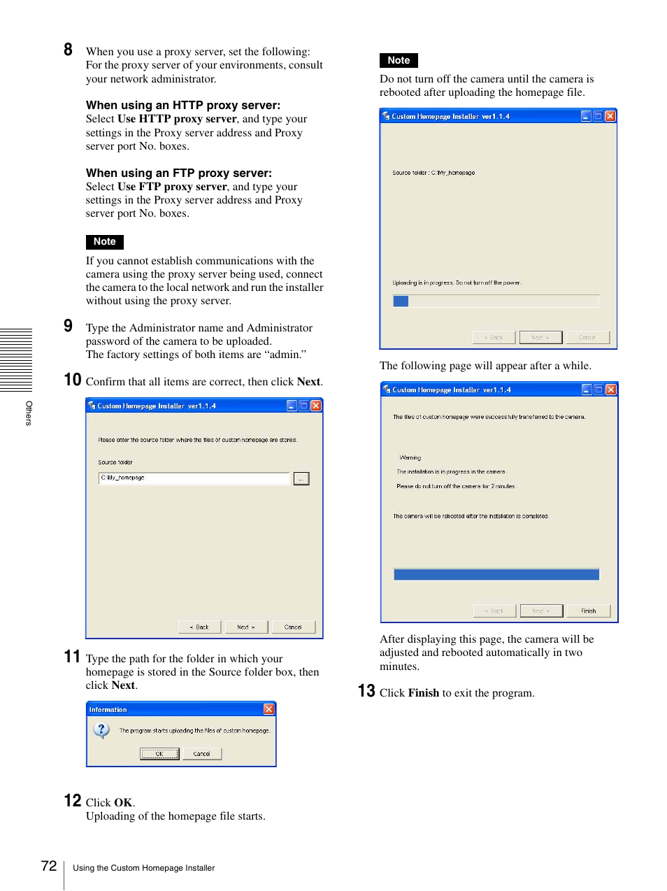 Sony SNC-CS50N User Manual | Page 72 / 87