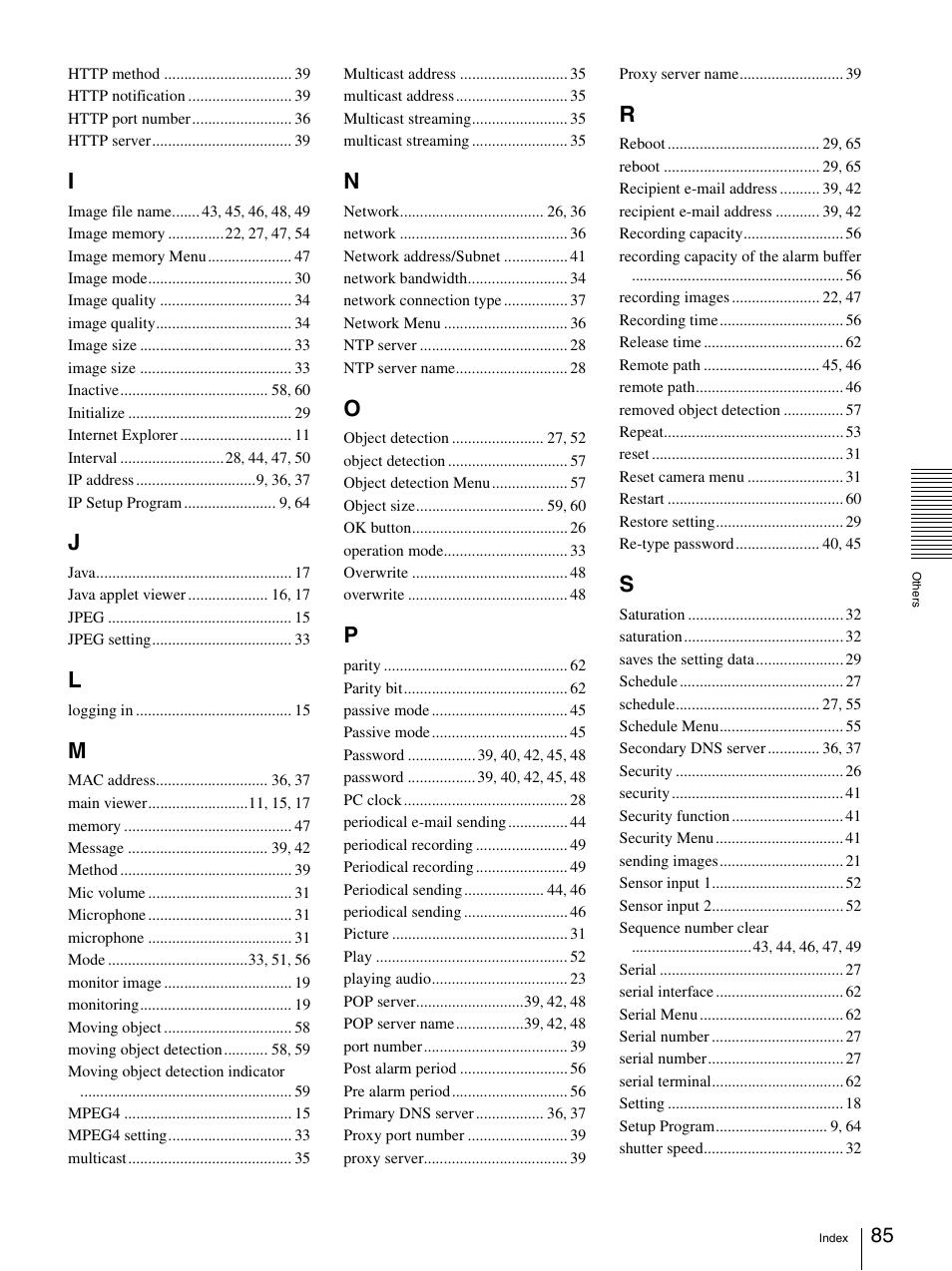 Sony SNC-CS50N User Manual | Page 85 / 87