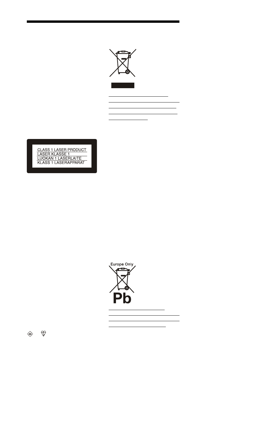 L1ac - warning, Warning | Sony DVP-NS38 User Manual | Page 2 / 64