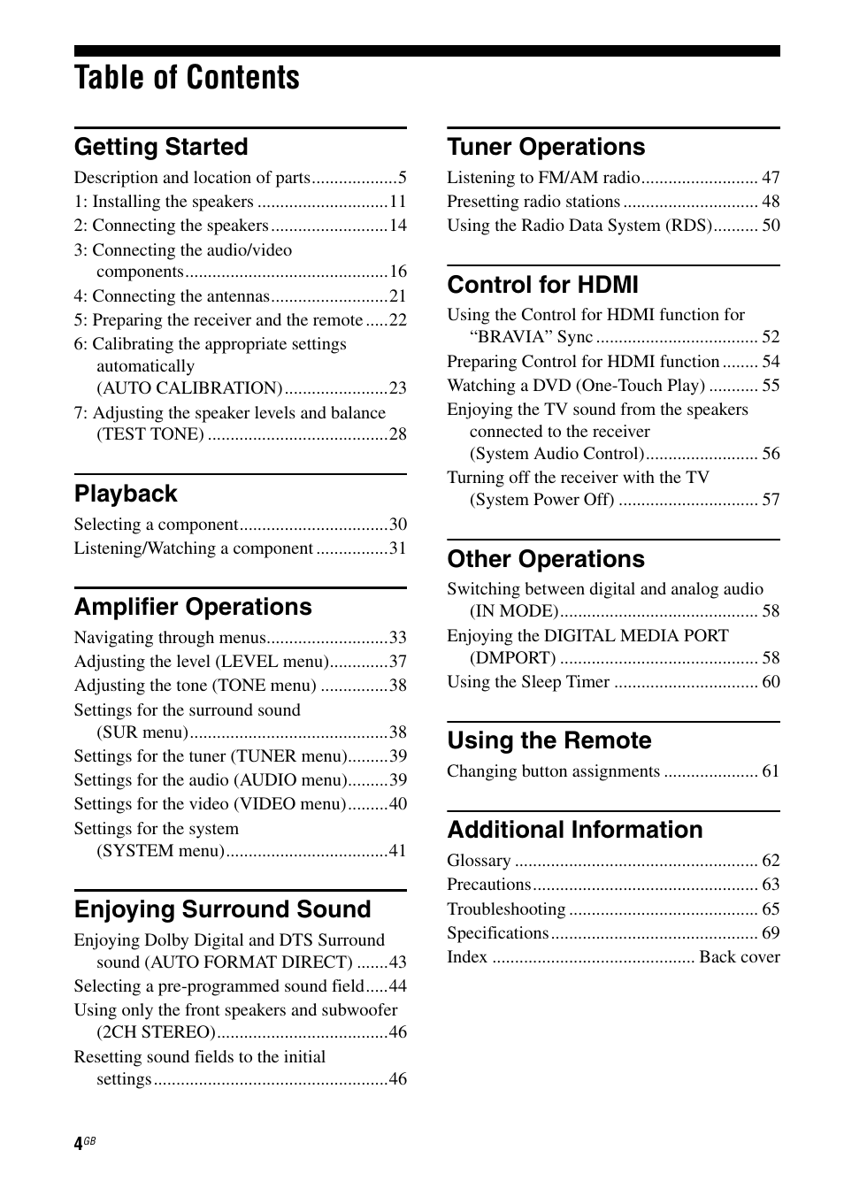 Sony 3-295-946-12(1) User Manual | Page 4 / 72