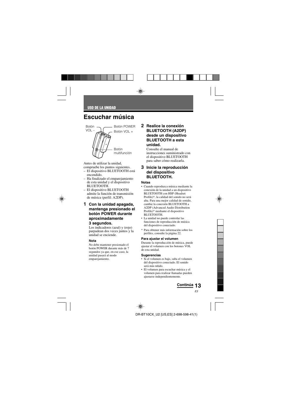 Escuchar música | Sony DRBT10CX User Manual | Page 37 / 52