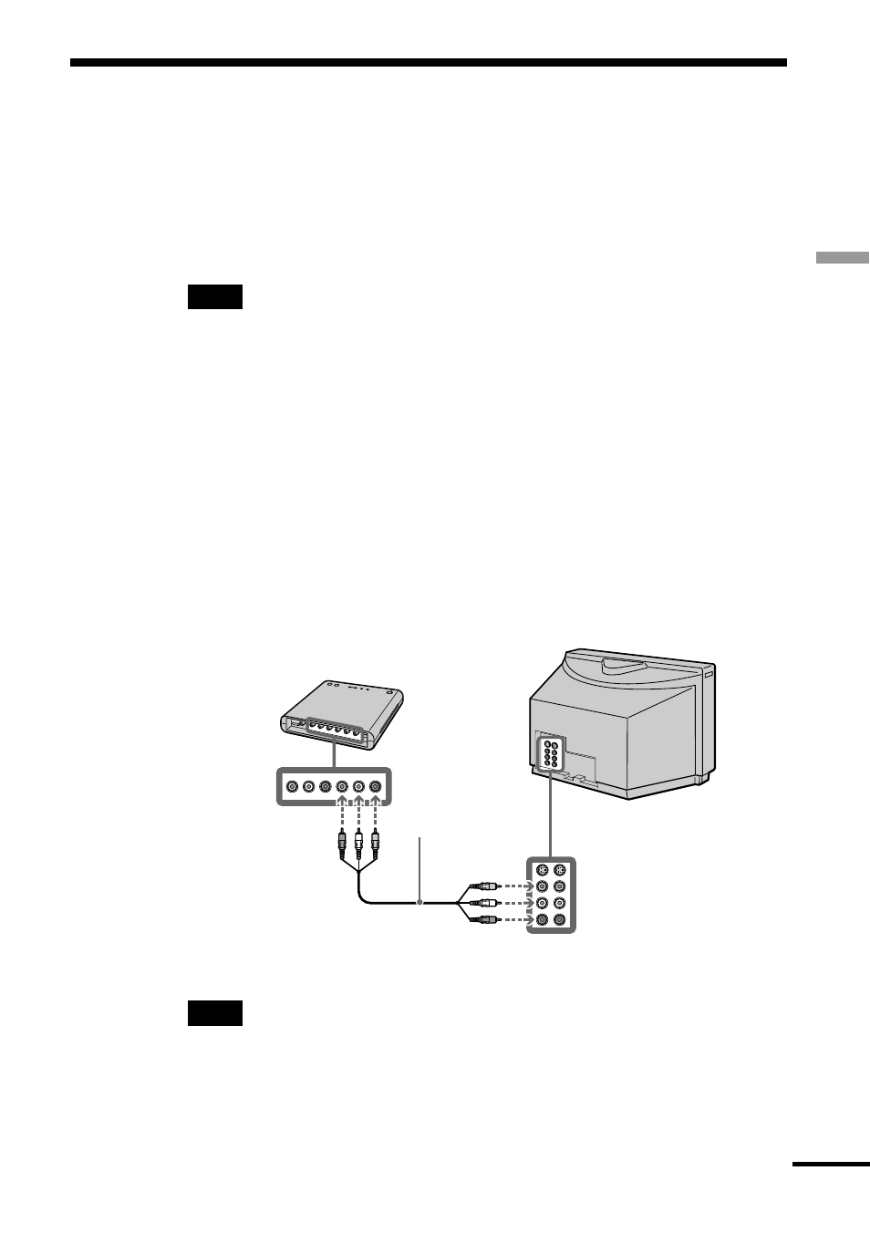 Step 2: connecting to other equipment, With the audio/video cable | Sony PEGA-VR100K User Manual | Page 17 / 52