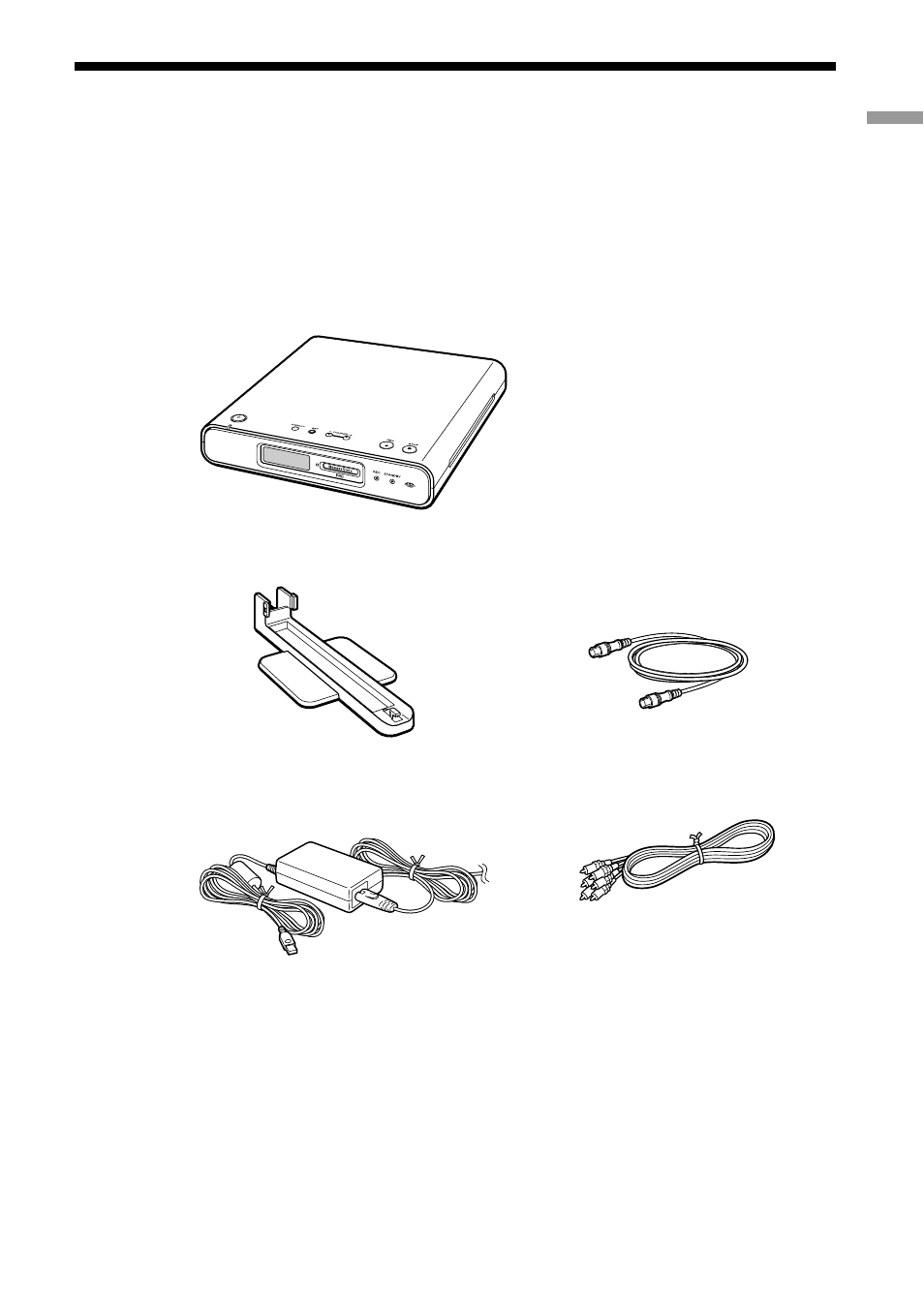 Unpacking | Sony PEGA-VR100K User Manual | Page 9 / 52