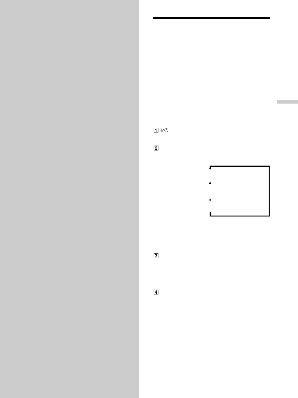 Location of parts and basic operations, Front panel parts descriptions 21, Front panel parts descriptions | Sony K402 User Manual | Page 21 / 52