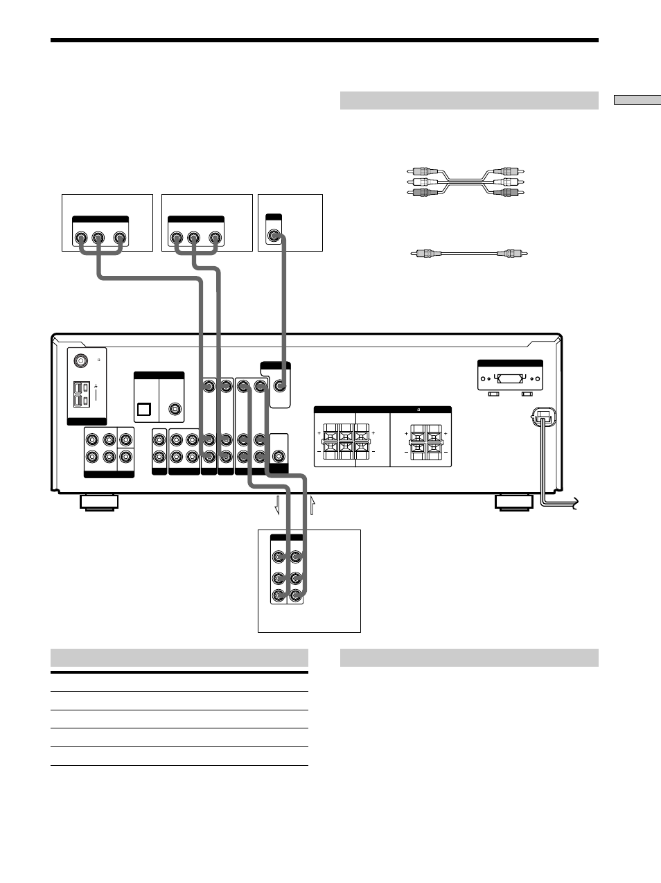 Video component hookups 7, Video component hookups, Jacks for connecting video components | Required cords, Hooking up the components, Connect a to the, Audio/video cords (not supplied), Monitor | Sony K402 User Manual | Page 7 / 52