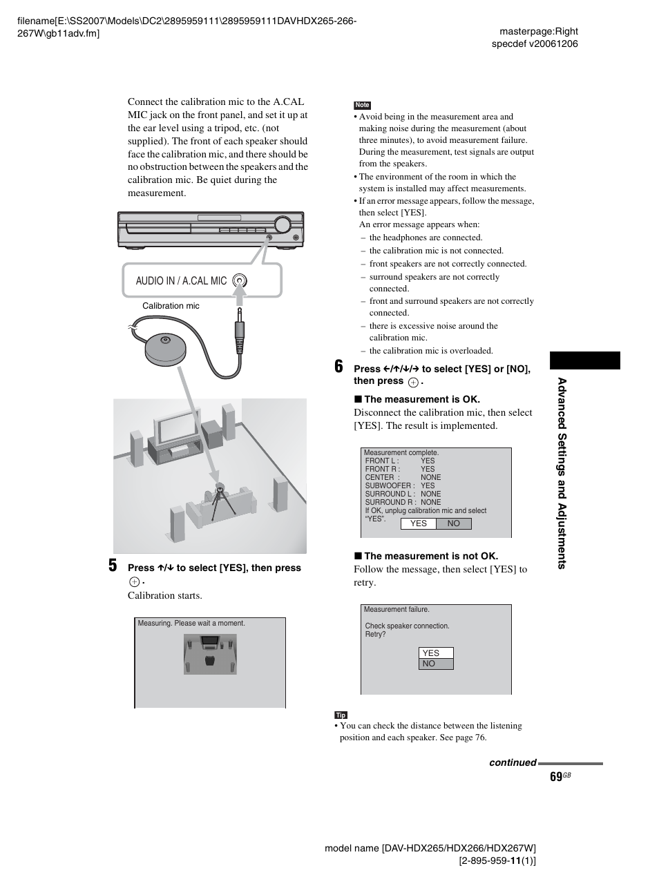 Sony HDX266 User Manual | Page 69 / 104